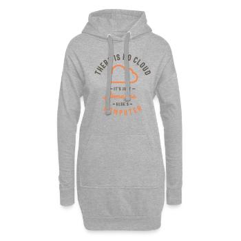 The Cloud It's Just Someone Else's Computer Funny - Hoodie Dress - heather grey - Front