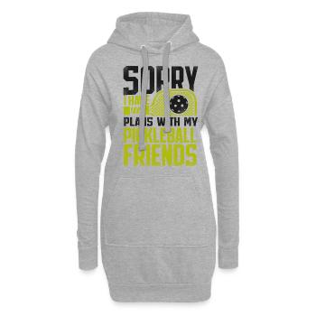 Pickleball Sorry I Have Plans With - Hoodie-Kleid - Grau meliert - Vorne