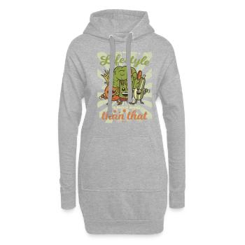 La nutrition végétalienne est plus qu’un simple mode de vie - Sweat-shirt à capuche long Femme - gris chiné - Devant