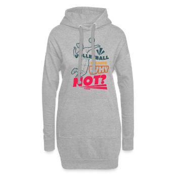 Volley-ball - Sweat-shirt à capuche long Femme - gris chiné - Devant
