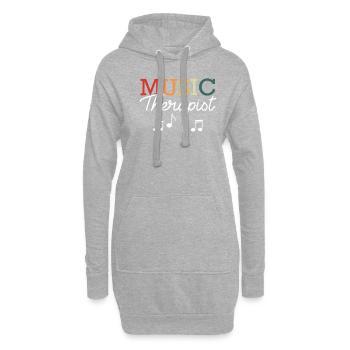 Music Therapist appreciation, Music Therapist - Hoodie-Kleid - Grau meliert - Vorne