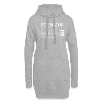 estimator definition, estimator - Hoodie-Kleid - Grau meliert - Vorne