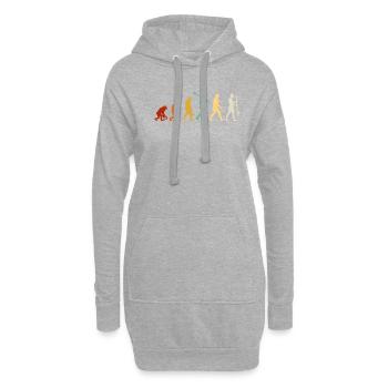 Bass Clarinet evolution, Music marching Bass Clari - Hoodie-Kleid - Grau meliert - Vorne