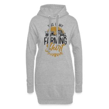 Farming Farmer Tracteur Vintage - Sweat-shirt à capuche long Femme - gris chiné - Devant