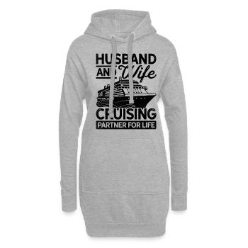 Husband And Wife Cruising Partners For Life Diver - Hoodie-Kleid - Grau meliert - Vorne