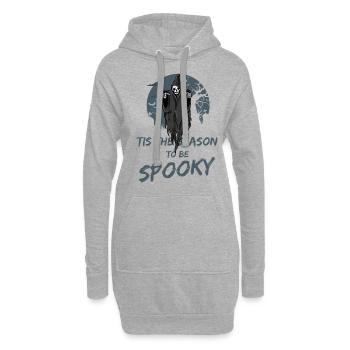 La Faucheuse - Sweat-shirt à capuche long Femme - gris chiné - Devant
