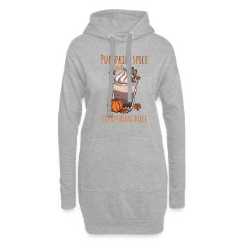 Pumpkin Autumn - Hoodie Dress - heather grey - Front