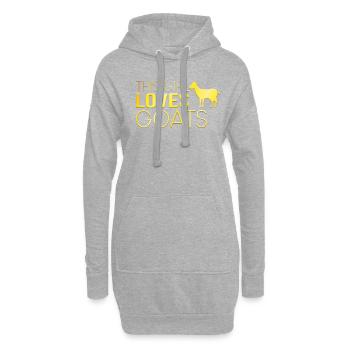Mädchen Ziege Spruch - Hoodie-Kleid - Grau meliert - Vorne