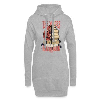 The Voices In My Head Are Telling Me To Read A Boo - Hoodie-Kleid - Grau meliert - Vorne