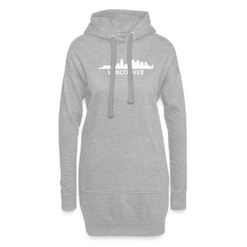 Vancouver skyline, flag vancouver - Hoodie-Kleid - Grau meliert - Vorne