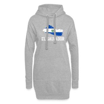 el salvador map, el salvador - Hoodie-Kleid - Grau meliert - Vorne