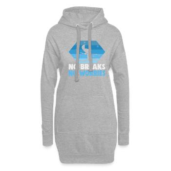 Skieurs Pas de pauses Pas de soucis Ski - Sweat-shirt à capuche long Femme - gris chiné - Devant
