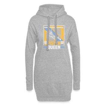 Skifahrer Pisten Queen Ski - Hoodie-Kleid - Grau meliert - Vorne