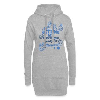 mignons enfants Grim Reaper pour Halloween - Sweat-shirt à capuche long Femme - gris chiné - Devant