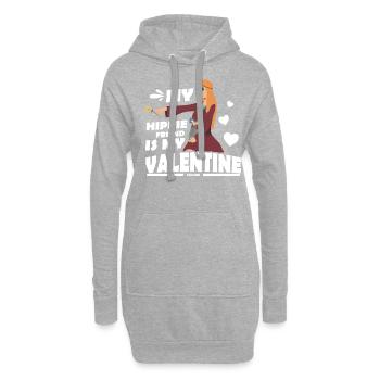 Hippie Mama Muttertag Mädchen Frieden - Hoodie-Kleid - Grau meliert - Vorne
