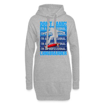 Lonagboarding Je suis un longboarder - Sweat-shirt à capuche long Femme - gris chiné - Devant