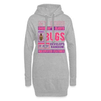 Développeur Mon code n’a pas de bugs Codage amusant - Sweat-shirt à capuche long Femme - gris chiné - Devant