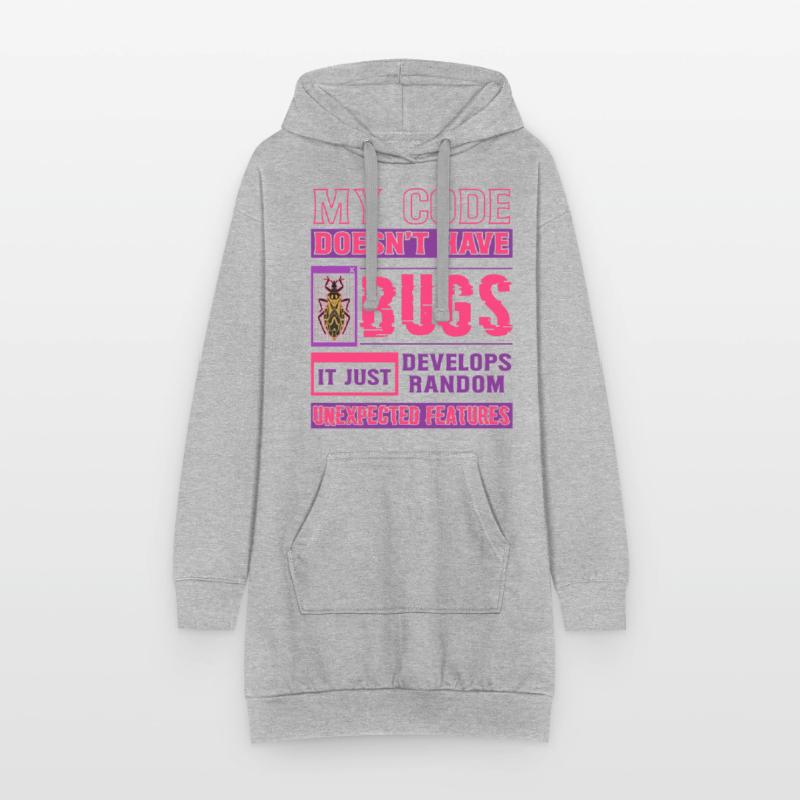 Developer My Code Has No Bugs Funny Coding Hoodie Dress