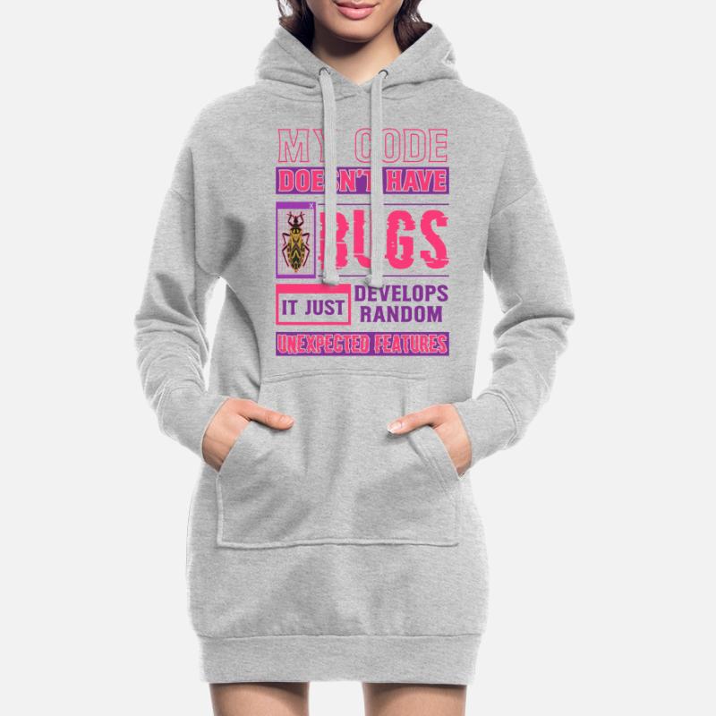 Developer My Code Has No Bugs Funny Coding Hoodie Dress