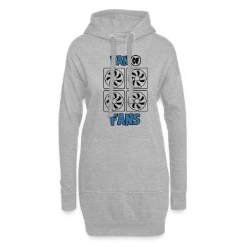 Fan Von Fans Hvac techniker Klimatechnike - Hoodie-Kleid - Grau meliert - Vorne