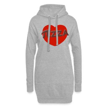 Drôle de tenue de pizza pour les amateurs de pizza et - Sweat-shirt à capuche long Femme - gris chiné - Devant