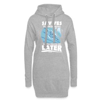 Schwimmen - Hoodie-Kleid - Grau meliert - Vorne