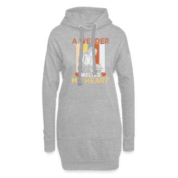 Conception de slogan de soudeur pour les métallurgistes - Sweat-shirt à capuche long Femme - gris chiné - Devant