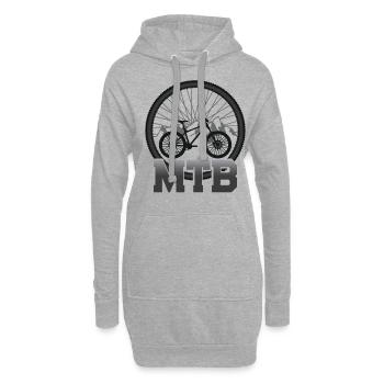 Enduro VTT VTT Équitation - Sweat-shirt à capuche long Femme - gris chiné - Devant