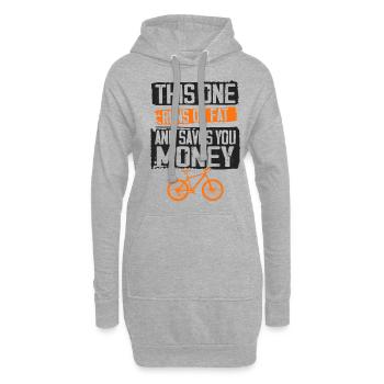 Enduro MTB Mountain Bike Riding - Hoodie-Kleid - Grau meliert - Vorne