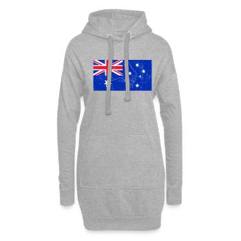 Drapeau de l’Australie - Sweat-shirt à capuche long Femme - gris chiné - Devant
