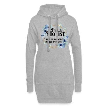I'm A Florist I Run On Caffeine Glitter And Chaos - Hoodie-Kleid - Grau meliert - Vorne