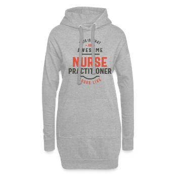 Lustige tolle Krankenschwester Praktiker Job Beruf - Hoodie-Kleid - Grau meliert - Vorne