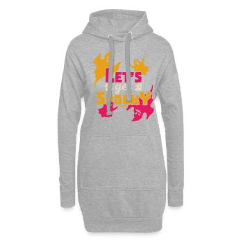 Geist Halloween Geschenk - Hoodie-Kleid - Grau meliert - Vorne