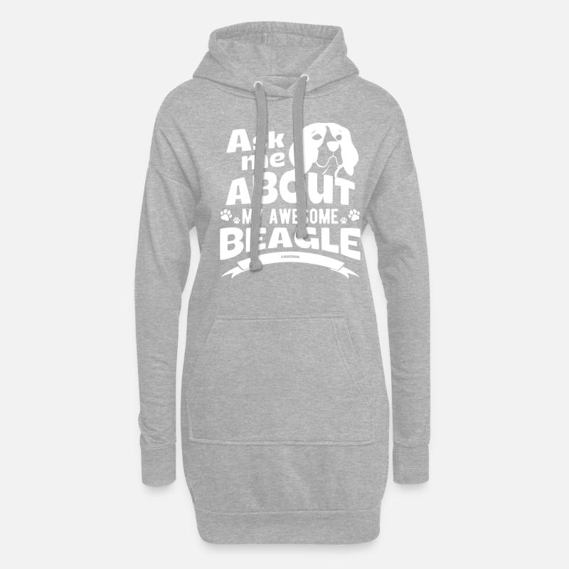 Beagle - Hoodie-Kleid - Grau meliert