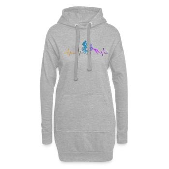 Enduro MTB Mountain Bike Riding - Hoodie Dress - heather grey - Front