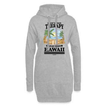 Hawaii - Hoodie-Kleid - Grau meliert - Vorne