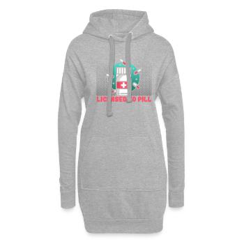Infirmière autorisée à piller Infirmière - Sweat-shirt à capuche long Femme - gris chiné - Devant