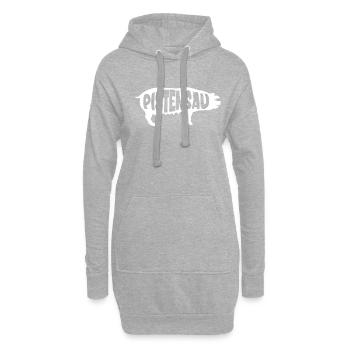 Skifahrer Pistensau Ski - Hoodie-Kleid - Grau meliert - Vorne