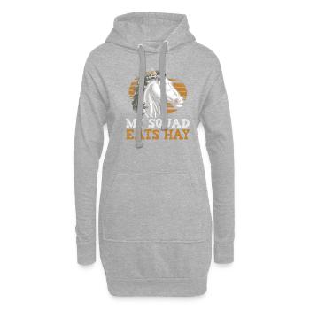 Design équestre et équestre pour les amoureux des chevaux - Sweat-shirt à capuche long Femme - gris chiné - Devant