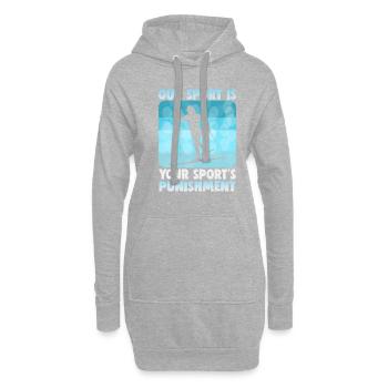 Skieurs de fond biathlon de fond - Sweat-shirt à capuche long Femme - gris chiné - Devant