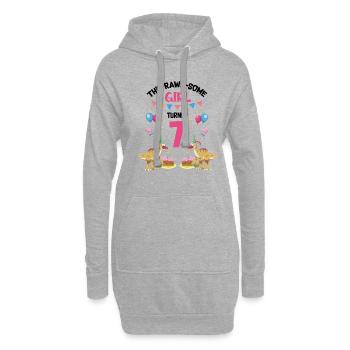 Parasaurolophus Design Dinosaure Anniversaire - Sweat-shirt à capuche long Femme - gris chiné - Devant