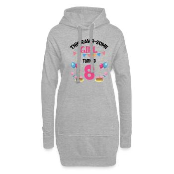 Parasaurolophus Enfants Dinosaure Anniversaire - Sweat-shirt à capuche long Femme - gris chiné - Devant