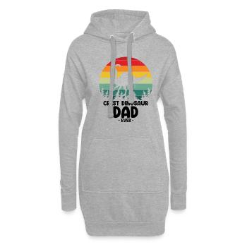 Crest Dinosaur Papa pour Parasaurolophus - Sweat-shirt à capuche long Femme - gris chiné - Devant