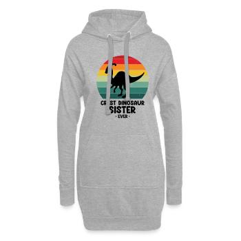 Paläontologie-Lehrer und Parasaurolophus Motif - Hoodie-Kleid - Grau meliert - Vorne