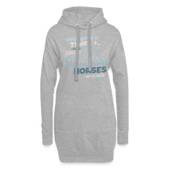 J’adore les chevaux - Sweat-shirt à capuche long Femme - gris chiné - Devant