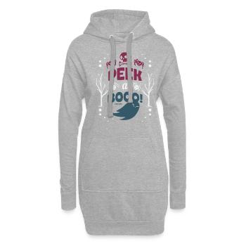 unheimlich Gespenst Halloween Geschenk - Hoodie-Kleid - Grau meliert - Vorne