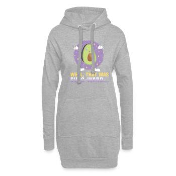 Avocado Design für Vegetarier und Veganer - Hoodie-Kleid - Grau meliert - Vorne