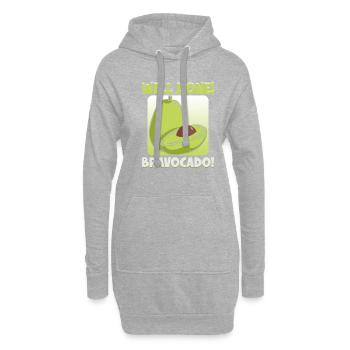 Avocado Design für Vegetarier und Veganer - Hoodie-Kleid - Grau meliert - Vorne