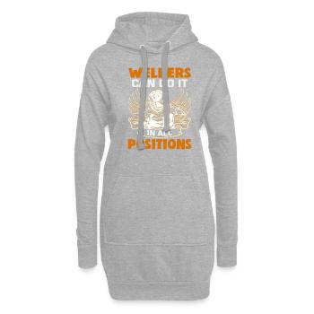 Conception de slogan de soudeur pour les métallurgistes - Sweat-shirt à capuche long Femme - gris chiné - Devant
