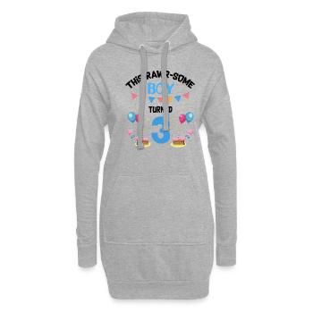 Parasaurolophus Boys Design Fête d’anniversaire - Sweat-shirt à capuche long Femme - gris chiné - Devant